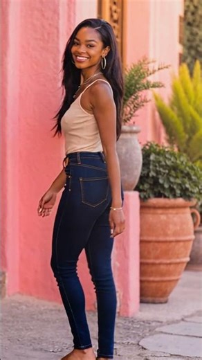 Walking barefoot on the street #jeans #ootd #model #foryou #viral #viralreels