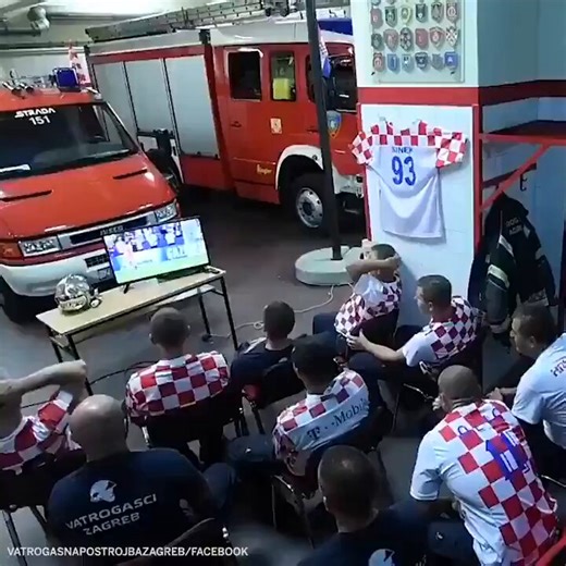 Throwback to when Croatian firefighters were about to see Ivan Rakitić game-winning penalty against Russia, but duty called... Respect 👏🇭🇷