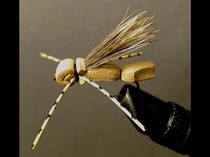 Foam Grasshopper Pattern (Hopper Dry Fly) How to tie a dry fly grasshopper fly for fly fishing.