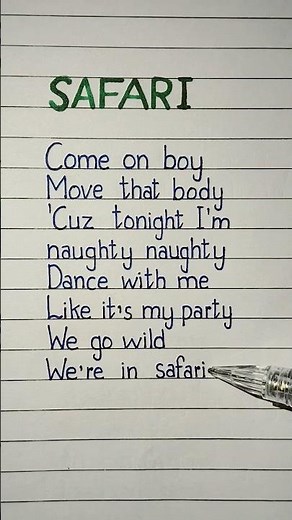 safari song lyrics