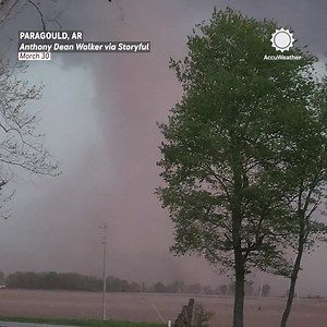 Red Dust Tornado! 🌪️ A swirling funnel of red dust formed in Paragould, Arkansas, during a tornado-warned storm. | AccuWeather