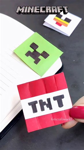 DIY | craft | art | how to make Minecraft diy bookmark🐝 easy diy paper bookmark #diy #craft #minecraft #papercraft | Instagram