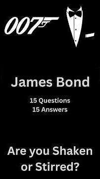 How well do you know James Bond-Pub Quiz Trivia #jamesbond quiz,# 007 trivia, #Bond movie quiz
