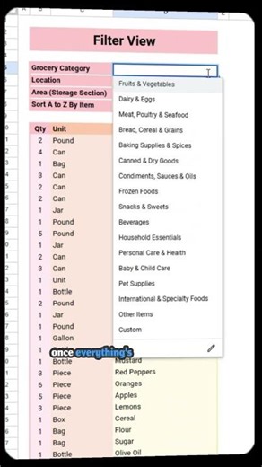 Pantry Inventory Spreadsheet Customize Categories Storage and Stores Easily