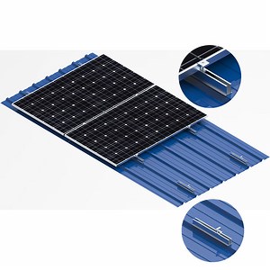 [Hot Item] Factory Solar Mounting Brackets Trapezoid Tin Rooftop Railless Smart Mini Rail Metal Roof Aluminium Panel Brackets