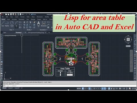 Area table in Auto CAD and in Excel with Lisp Command
