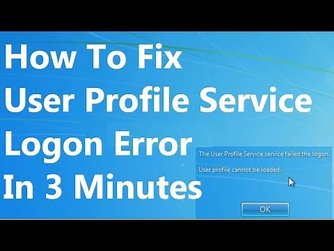 [FIXED] The User Profile Service service failed the logon. Windows 7