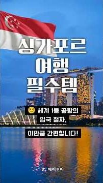 🏆 세계 1위 공항은 입국도 다를까요? #싱가포르여행