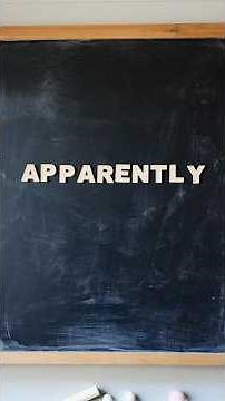 apparently - English Vocabulary Learning #Shorts