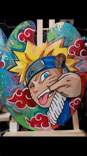 Art alert! I grew up with Naruto and I fell in love with this obnoxious ramen loving, pain in the ass! Most anime fans that I've met attending anime comic events love the series too. so I couldn't resist making one of these. I'm probably in the future paint more characters from the Naruto series. if you do want your own custom piece just send me a message. #naruto #homedecor #narutoshippuden #narutofan #narutoart #anime #animeart #animedecor