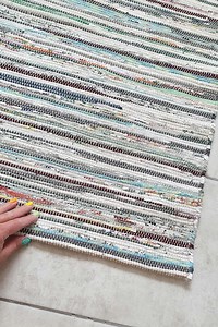 Handwoven Chindi Cotton Rug, Multicolor Striped Boho Mat, Chindi Rag Rug, Cotton Runner, Cotton Bath Mat, Natural Fibre Rug, Bohohome Decor - Etsy