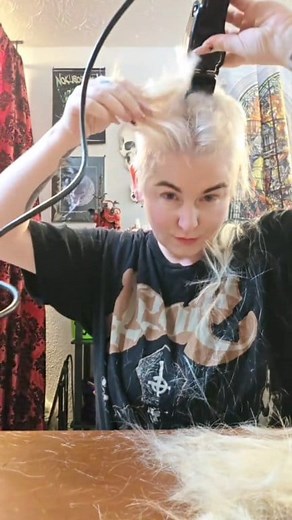 15K views · 179 reactions | Beautiful White Hair Girl Headshave At Home #selfheadshave #baldbeauty #headshave | Lima Khatun | Facebook