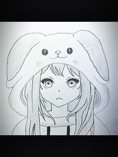 Step-by-Step Drawing of a Cute Anime Girl