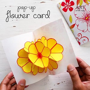 DIY Pop-up Flower Card Pop up cards are the best! Check out this incredible flower card and try to make for your love! You're not gonna regret it! :) | Art All The Way