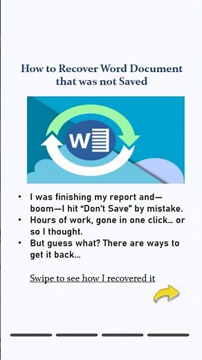 How to Recover Word Document that was not Saved #filerecovery #shorts