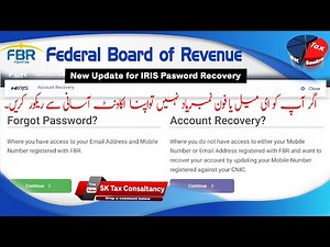 FBR IRIS Password Recovery Without Email & Phone (2025 Update)