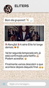 Se você também recebeu essa mensagem no seu zap, pode acreditar. Não é fake news! Vem temporada 2 por aí! É verdade esse bilete. | Netflix