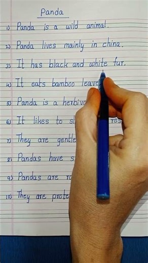 panda 🐼/10 lines essay on panda 🐼/about panda 🐼/
