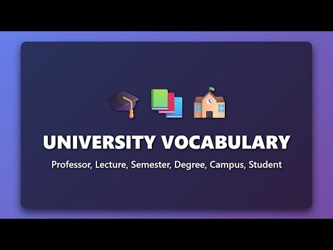 University Vocabulary for Beginners 🎓 Professor Lecture Semester