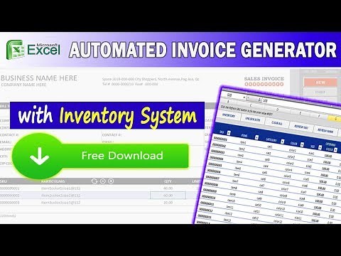 EXCEL INVOICE GENERATOR (w/ Inventory System) FREE DOWNLOAD