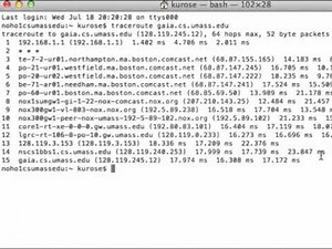 Traceroute demonstration