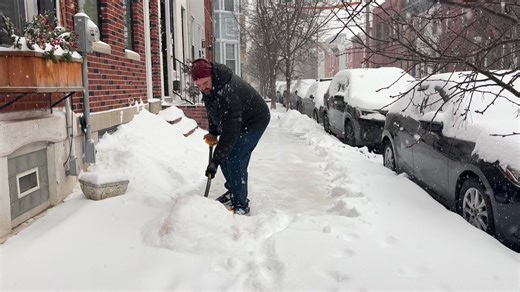 ❄️ Shovel Snow Safely! Push the snow to save energy, hydrate, take breaks, and go slow. Remember, do not shovel snow into the street and shovel snow off and away from fire hydrants. | Philadelphia Office of Emergency Management