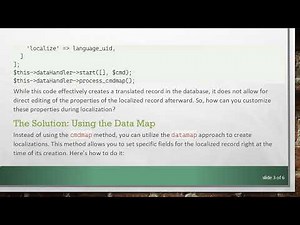 How to Localize Records and Update with TYPO3's DataHandler