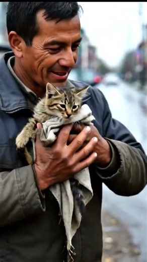 Cute cat resque #animalrescue #catlovers #animallovers #shorts