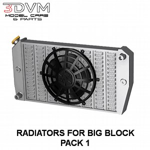 Radiator for Big Block Engines PACK 1 in 1/24 1/25 scale