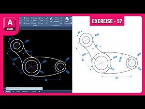 AutoCAD Practice Exercise 57 | Step-by-Step 2D Drawing Tutorial for Beginners