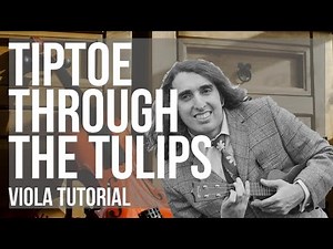 How to play Tiptoe Through The Tulips by Tiny Tim on Viola (Tutorial)