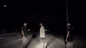 Tiger Woods as he underwent field sobriety test