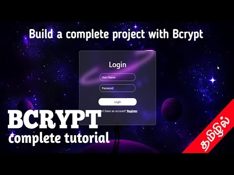 தமிழில் 🔐 Bcrypt Full Tutorial in tamil| Password Encryption in Node.js – Step by Step Guide