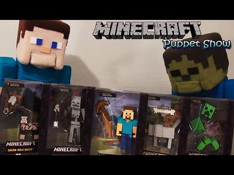 Minecraft Survival mode 6 inch Figures Series 1Mattel Unboxing Review - Puppet Steve