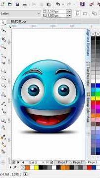 Coreldraw beginners tutorial, graphics design, 3D emoji graphics design, logo design