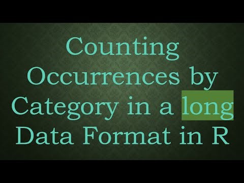 Counting Occurrences by Category in a long Data Format in R