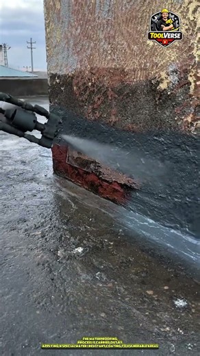 Waterproofing Process on Walls and Floors to Prevent Water Seepage #Waterproofing #factorywork