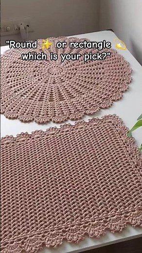 Easy Crochet Placemat | Round & Rectangle Table Mat #handmade #crochetforbeginners #placemats #diy