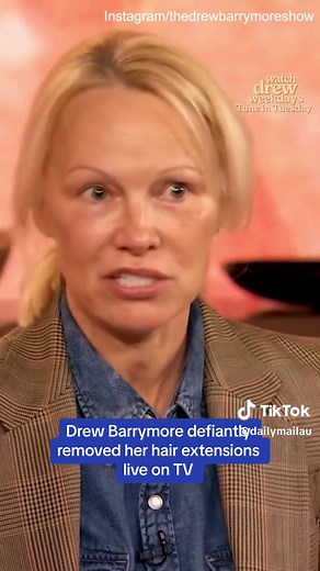 Drew Barrymore Removes Hair Extensions on Live TV | Natural Beauty Talk with Pamela Anderson