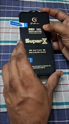 Tempered glass using guide sticker #temperedglass #screenprotector #scratchguard
