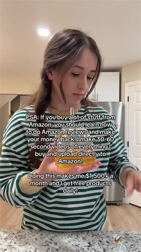 You don't even realize this yet... But your house is a gold mine 💰 And it's because of the products you already bought! Here's the thing... I know what it's like to want to contribute from home but feel stuck, overwhelmed, and unsure where to start. I thought creating content online meant selling, having a big following, or spending all day on my phone Turns out it doesn't Here's how it works ⤵️ Amazon has a program that lets you create quick, simple videos of everyday items you already have at
