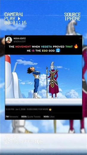 VEGETA PROVED THAT HE IS EGO GOD 🔥 #shorts #shortsfeed #animeshorts