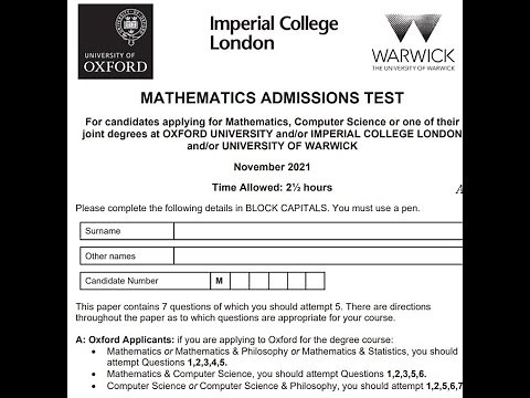MAT 2021 Section 1 (first 10 multiple choice questions)