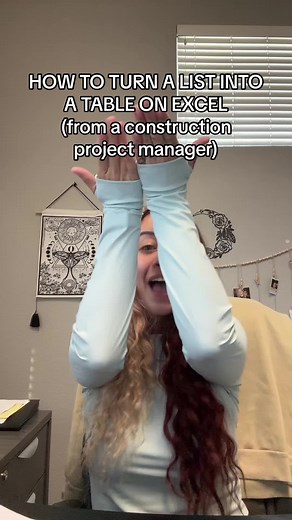 How to turn a list to a table on excel #excel #exceltips | excel