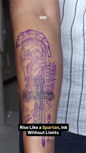 🛡️ Spartan Cover-Up Tattoo | Tattoo Studio In Noida