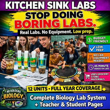 Full Year Kitchen Sink Budget Biology Low Prep Lab Activities