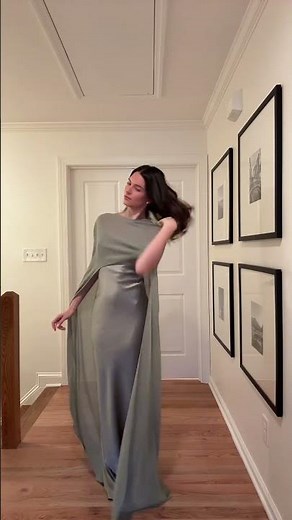 Satin Cape Maxi Dress: Flattering, Comfortable & Versatile Styling