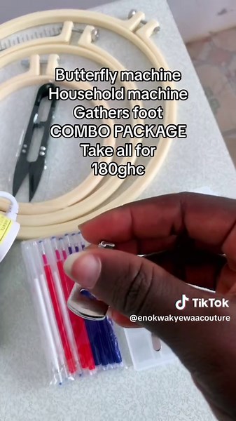 Pokuase Butterfly Sewing Machine Combo Package