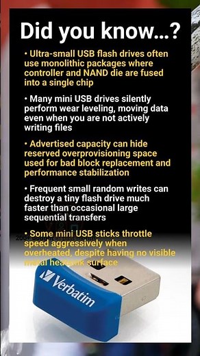 Mini USB flash drives: wear limits, controller tricks and surprising performance quirks