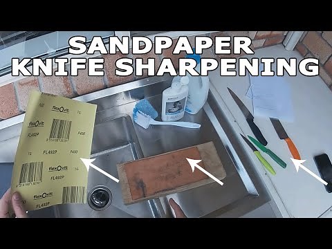 🎯🔪How to Sharpen Knives using Sandpaper | a Cheap & Effective Tutorial